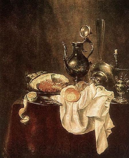 Willem Claesz. Heda Ham and Silverware Norge oil painting art
